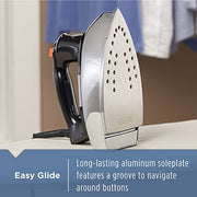BLACK+DECKER The Classic Iron, F67E-T, Aluminum Soleplate, Steam or Dry Ironing, 7 Temperature Settings, Anti-Drip