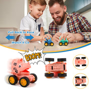 18Pcs Dinosaur Pull Back Cars Set for Kids, Bulk Mini Racing Vehicles Toys Party Favors, Pinata Fillers, Goodie Bag Stuffers, Classroom Prizes for Boys Girls