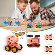 18Pcs Dinosaur Pull Back Cars Set for Kids, Bulk Mini Racing Vehicles Toys Party Favors, Pinata Fillers, Goodie Bag Stuffers, Classroom Prizes for Boys Girls