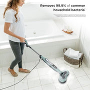 Shark Steam & Scrub Steam Mop, All-in-One Hard Floor Cleaner, Grey, S8001 | LED Headlights, 4 Dirt Grip Soft Scrub Pads Included, XL Water Tank, Swivel Steering