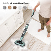 Shark Steam & Scrub Steam Mop, All-in-One Hard Floor Cleaner, Grey, S8001 | LED Headlights, 4 Dirt Grip Soft Scrub Pads Included, XL Water Tank, Swivel Steering