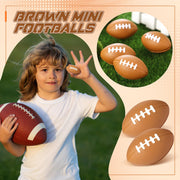 Blulu 30 Pack Mini Footballs Foam Sports Balls Bulk 2.17" for Kids Adult | Brown, School Party Favor, Sports Themed Ball Toy, First Year Down Birthday, Homecoming Game, Goodie Bag Stuffer, Stress Ball