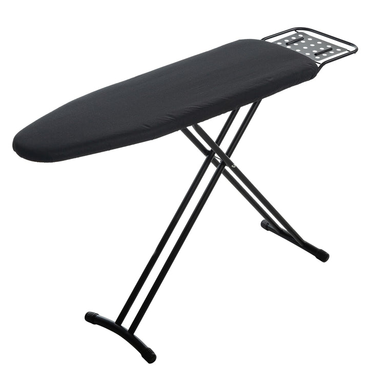 Ironing Board Full Size, RAINHOL Black 54"x13" Compact Ironing Board | Heavy Duty with Iron Rest, Height Adjustable Stand & Heat Resistant Ultra Thick Padding Cover