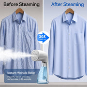 HiLIFE Upgraded Steamer for Clothes, Handheld & Portable, 1100W Powerful Steam, 300ml Big Capacity & No Leak Design, 120V (A-Ivory)