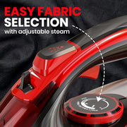 Utopia Home Steam Iron - 1800W Non-Stick Soleplate (Black-Red, Classic) | Nonstick Soleplate With Auto-Off Safety Feature - Adjustable Thermostat Control, Variable Steam Control, Self-Clean