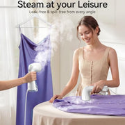 HiLIFE Upgraded Steamer for Clothes, Handheld & Portable, 1100W Powerful Steam, 300ml Big Capacity & No Leak Design, 120V (A-Ivory)