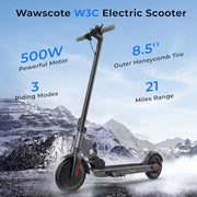 WAWSCOTE Electric Scooter - Electric Scooter Adults and Teens | 1200W/1000W/500W Motor, 28/21 Miles Max Range, APP Control, Double Braking Systems, 10"/8.5" Tire, Foldable E-Scooter