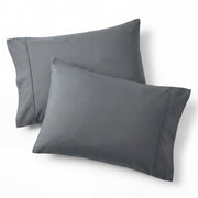 Bedsure Pillow Cases Queen Set of 2 - Dark Grey Double Brushed Microfiber Pillowcases 2 Pack, Super Soft Cooling Pillow Case Covers with Envelope Closure for Kids, Wrinkle, Fade Resistant, 20”x30“