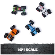 Monster Jam All Stars Monster Trucks, 1:64 Scale Die-Cast Vehicles 4-Pack
