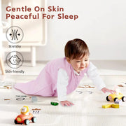 Baby Sleep Sack 0-6 Months, 100% Cotton Wearable Blanket, 0.5 Tog, 3 Pack | Lightweight Infant Sleeping Bags, for Newborn Toddler, 2-Way Zipper for Easy Change, Soft and Breathable,Baby Sleep Essential