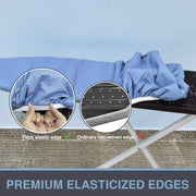 VividPaw Ironing Board Cover and Pad, Standard Size 15x54, Thick Padding | Elastic Edge, Silicone Coated, Scorch Resistant, Adjustable Fastener, Heavy Duty Padded Iron Board Covers (Blue)