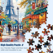 1000 Pieces Puzzle for Adults - Charming Paris Puzzle for Adults Children - Recycled Paper Jigsaw Puzzle 1000 Pieces - Fun and Challenging Family Game Great Gift Idea, Finished Size is 28 * 20 in
