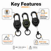 Heavy-Duty Retractable Key Holder.