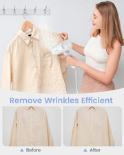 BEAUTURAL Travel Steamer for Clothes, Portable & Handheld, 120V Only, White | 1000W (Not for 220V Europe), Foldable Garment Wrinkle Remover, Fast 30s Heat-up