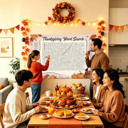 WBCPATY Giant Thanksgiving Word Search Poster, 53" X 36" Jumbo Holiday Word Find Wall Poster, Wall Game with 64 Words for Family Holiday Party Activity