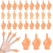 30 PCS Tiny Middle Finger Puppet, Miniature Small Hands, Mini Finger Hands Funny Hand Puppet for Game, Fun and Realistic Design Party Favors for Adults Kids