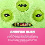 Fuggler Baddies Fuggs 9 Inch (Annoyed Alien) by ZURU | Funny Ugly Monster with signature teeth; soft & huggable collectible plush; for fans & collectors; gift for tweens & teens