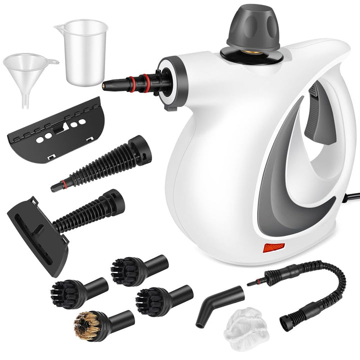 Handheld Steam Cleaner, Pressurized Hot Steam with 12 Accessories for Home