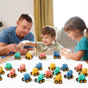 18Pcs Dinosaur Pull Back Cars Set for Kids, Bulk Mini Racing Vehicles Toys Party Favors, Pinata Fillers, Goodie Bag Stuffers, Classroom Prizes for Boys Girls