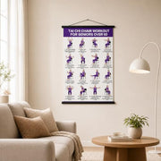 Tai Chi Chair Workout Chart, Chair Tai Chi for Seniors Poster, 16 x 24 Inch | Seated Tai Chi for Beginners: 16 Illustrated Chair Exercises for Balance, Flexibility and Mobility, Easy to Roll Up and Store