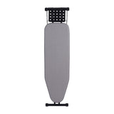 Jakeefud Deluxe Ironing Board with Heat Resistant Cover and Thicken Felt Pad, Heavy Sturdy Legs,Full Size Hanger Iron Board,Foldable (L-Grey)