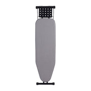 Jakeefud Deluxe Ironing Board with Heat Resistant Cover and Thicken Felt Pad, Heavy Sturdy Legs,Full Size Hanger Iron Board,Foldable (L-Grey)