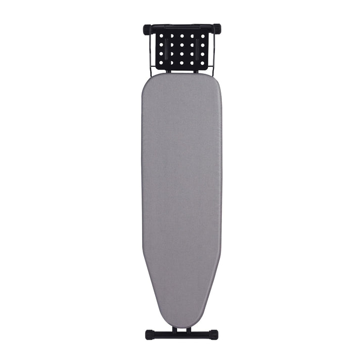 Jakeefud Deluxe Ironing Board with Heat Resistant Cover and Thicken Felt Pad, Heavy Sturdy Legs,Full Size Hanger Iron Board,Foldable (L-Grey)
