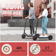 MAXSHOT Electric Scooter,19Mph Max Speed,350W/500W Motor,21-28 Miles Range | 8.5/10/14" Tires,Folding E-Scooter Adults with Dual Suspension,APP Contro