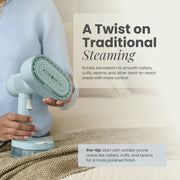 Rowenta AeroSteam Twist Handheld Clothes Steamer with Fabric-Grip | Vacuum Steamer Suction and powerful steam for iron-like results in one stroke