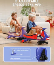 FanttikRide N7 Pro Electric Wiggle Car, Flashing Wheels, for Ages 3+, Blue | Max 4 Mph, Anti-Rollover, Kids Car with Bluetooth, Ride on Car with 150 Lbs, Easy Assembly, Indoor / Outdoor, CyberWiggle