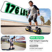 Gyroor Hoverboard G13 All-Terrain Off-Road Bluetooth LED Lights for Kids | UL 2272 Certified, 6.5" All-Terrain Tires, Dual 250W Motors hoverboard for Kids Ages 6-12 & Adults, Birthday & Holiday Gift