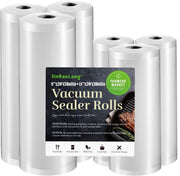 Vacuum Sealer Bags For Food 6 Pack, Kitchen Essentials, Sandwich Bags | (3 Rolls 11"x20'+3 Rolls 8"x20')Commercial Grade, BPA Free, Freezer Bags, Sous Vide Cooking, Puncture Prevention, Snack Bags