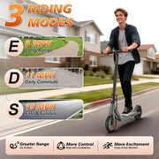 VOLPAM Electric Scooter, 350W/500W Motor, 21/28/40 Miles Long Range | 19 MPH Max Speed, 8.5"/10'' Solid Tire, Lightweight EScooter with Dual Brakes & Lights, APP