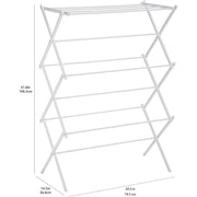 Amazon Basics Foldable Portable Clothes Drying Rack for Indoor Air Drying, Collapsible Design, 14.5" D x 29.5" W x 41.8" H, White