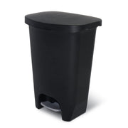 Glad Trash Can with Clorox Odor Protection | Plastic Bin, 13 Gal, Black | Kitchen Waste Bin | Hands Free with Step On Foot Pedal and Garbage Bag Rings