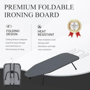 ZOES HOMEWARE Metal Mesh Panel Tabletop Ironing Board | Foldable Iron Board | Heavy Duty Small Iron Board with Heat Resistant Cover and 100% Cotton 8mm Thicken Pad | 31.5"x11.8"x6.2"