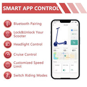 MAXSHOT Electric Scooter,19Mph Max Speed,350W/500W Motor,21-28 Miles Range | 8.5/10/14" Tires,Folding E-Scooter Adults with Dual Suspension,APP Contro