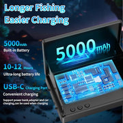 Underwater Fishing Camera TMACTIME 1080P HD, Portable Fish Finder with 4.3" LCD Display & Infrared Night Vision Light, IP68 Waterproof & 5000mAh, Fishing Camera for Ice Lake Boat Kayak Fishing - 15M