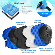 Wemfg Kids Protective Gear Set Knee Pads for Kids 3-14 Years Toddler Knee and Elbow Pads with Wrist Guards 3 in 1 for Skating Cycling Bike Rollerblading Scooter