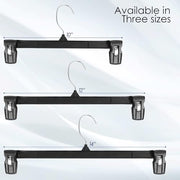 12 inch 30 Pack Pants Hangers Slim Plastic Black