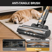 NuYupo Cordless Vacuum Cleaner, 10-in-1 Lightweight Stick Vacuum with 45mins Runtime, Powerful Suction, LED Touch Screen, Rechargeable Vacuum Cleaners for Home Hardwood Floor Carpet Pet Hair (Gold)