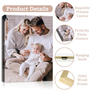 Canvas Prints with Your Photos,Ship Next Day Custom Wall Art for Home Decor | Perfect Custom Photo Gifts for Wedding, Birthday, Family & Friends - Ready to Hang Canvas Pictures Framed 8x10