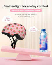 Toddler Helmet,Adjustable Dial Fit Baby Infant Bike Helmet for Ages 1-6 | CPSC,45-54cm,Lightweight,12 Vents,2 Washable Liners,PC+EPS,for Bike/Scooter/Tricycle, with Dust Bag