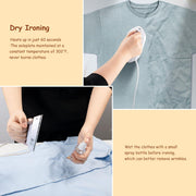 Newbealer Travel Iron Set, 100-240V Mini Dry Iron for Clothes (No Steam) | Max 300W, Heats in 60s, 302℉ Ceramic Soleplate, Handy Heat Press, 0.5lbs Lightweight for Quick Touch-ups Worldwide