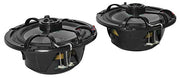 Rockville RKL65MBW 6.5" 2-Way Coaxial Marine Boat LED Speakers Pair | 700W Peak / 170W RMS, 4 Ohm, Waterproof, Red/Blue Beat-Sync LEDs, 35Hz-20kHz, Includes Black/White Grilles and 16.4 Ft Wire