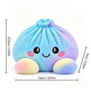 Giant Dumpling Pillow Plush Stuffed Christmas Home Decor with Steamer | Kawaii Design, Soft Plush Material, Home Decoration, Soft Stretch Decompression Fidget Squeeze Toy for Adults Anxiety Relief