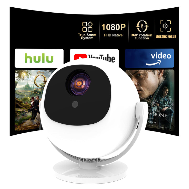 1080P Projector, 400 Lumens Brightness Indoor Outdoor Portable Projector, Cinema Quality Viewing for Home Entertainment