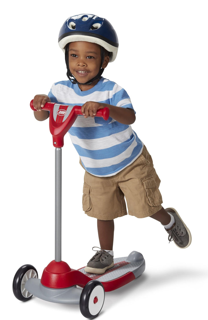 Radio Flyer My 1st Scooter, For Kids 2-5 Years Old, Red | Extra Wide Base for Balance, 2 Front Wheels for Added Stability, Easy to Use Foot Brake, (Amazon Exclusive)