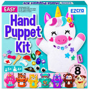 EZCRA Unicorn Hand Puppet Making Kit - 8 DIY Projects | No Glue, No Mess. Make Your Own Puppet Kit for Girls and Boys ages 5-10. DIY Puppet Crafts with Stickers. Birthday Gift.