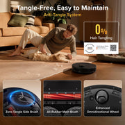 roborock 2026 New Qrevo S Pro Robot Vacuum and Mop, 18,500Pa Suction | Multifunctional Dock with 167℉ Mop Self-Cleaning, Smart Obstacle Avoidance, Anti-Tangle Brush, Liftable Spinning Mop, Black